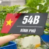 Bảng số nhà mica dán tường lá cờ nổi bật (1)