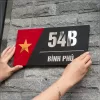 Bảng số nhà mica dán tường lá cờ nổi bật (5)