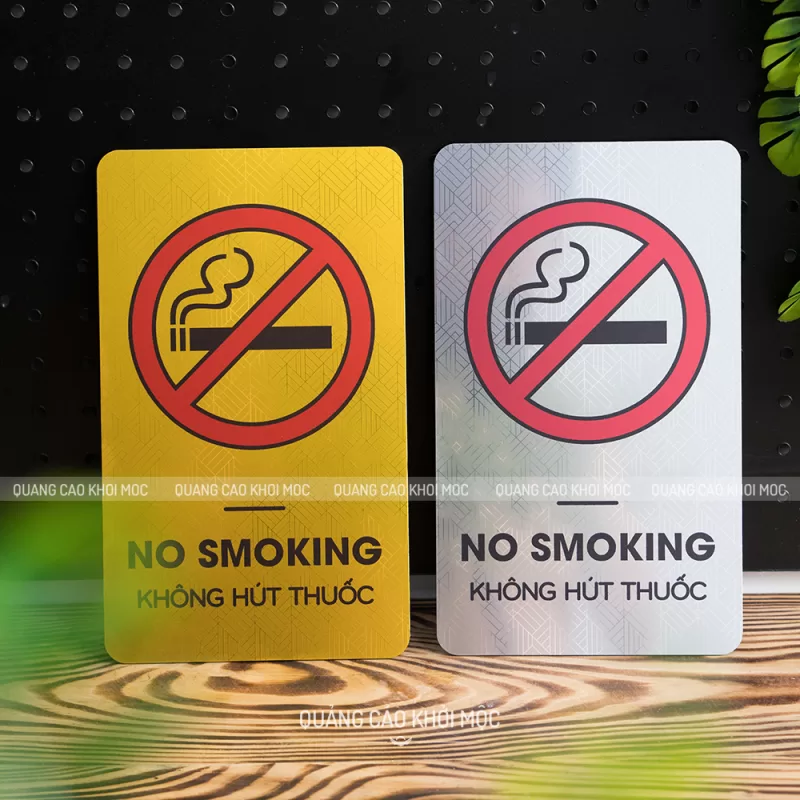 Bảng Cấm Hút Thuốc Bảng No Smoking Alu Gương In UV KMS-61 (1)