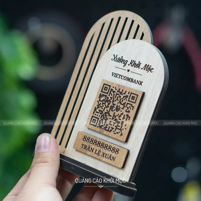 Bảng Gỗ Quét QR Code - Thay Đổi Nội Dung Theo Yêu Cầu (2)