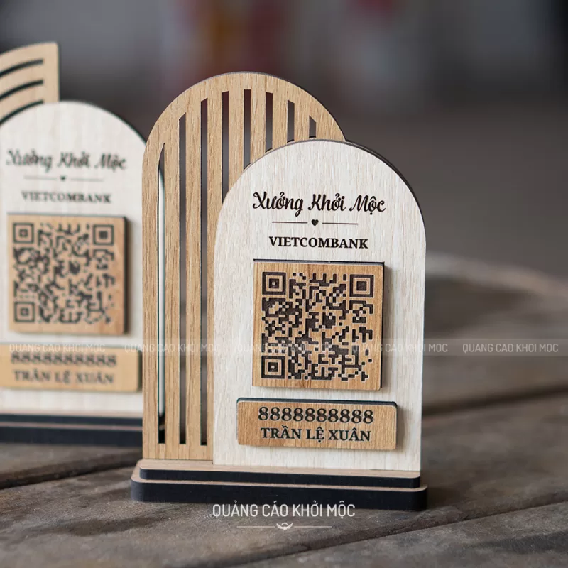Bảng Gỗ Quét QR Code - Thay Đổi Nội Dung Theo Yêu Cầu (4)