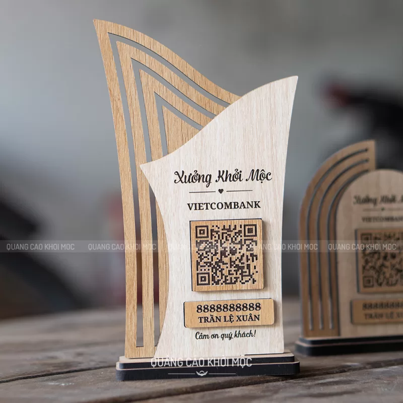 Bảng Gỗ Quét QR Code - Thay Đổi Nội Dung Theo Yêu Cầu (5)