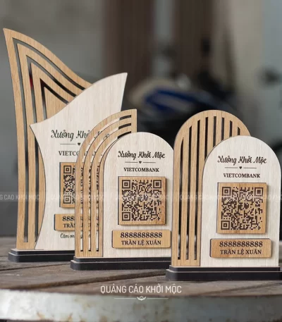 Bảng Gỗ Quét QR Code - Thay Đổi Nội Dung Theo Yêu Cầu (7)