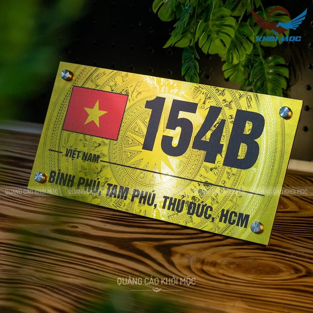 Bảng số nhà Alu in UV