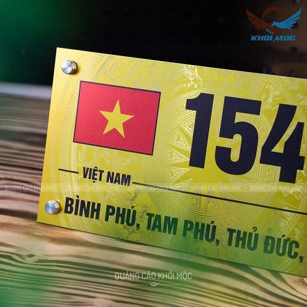 Bảng số nhà Alu in UV