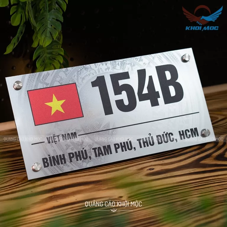 Bảng số nhà Alu in UV