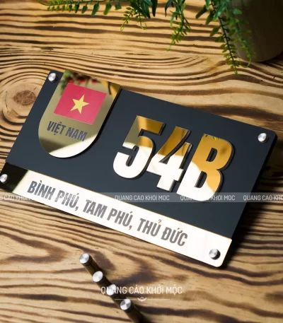 Bảng Số Nhà Cao Cấp Sang Trọng Bền Đẹp Vượt Thời Gian KMS-19 (1)