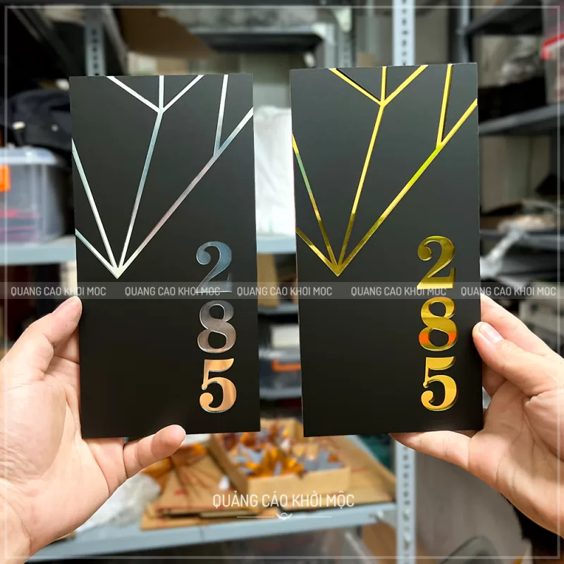 Bảng Số Phòng Mica Cao Cấp Đen Vàng và Trắng Đen KMS-22 (1)