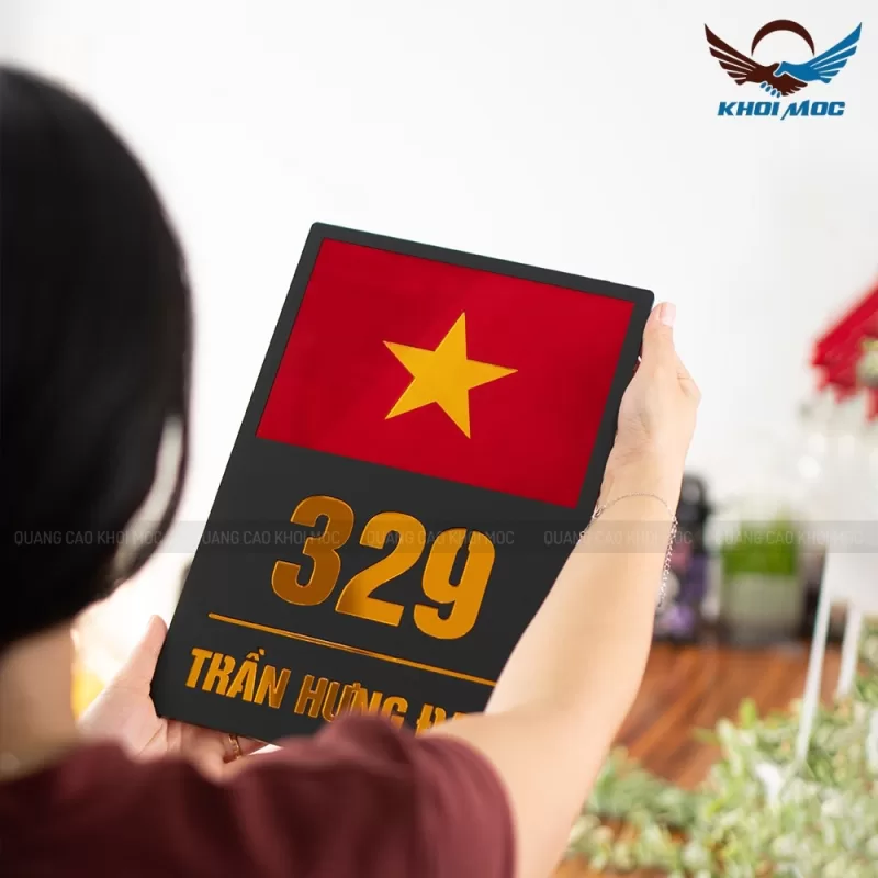 Biển Số Nhà Mica Cao Cấp khắc Lazer - KMS-14 (2)