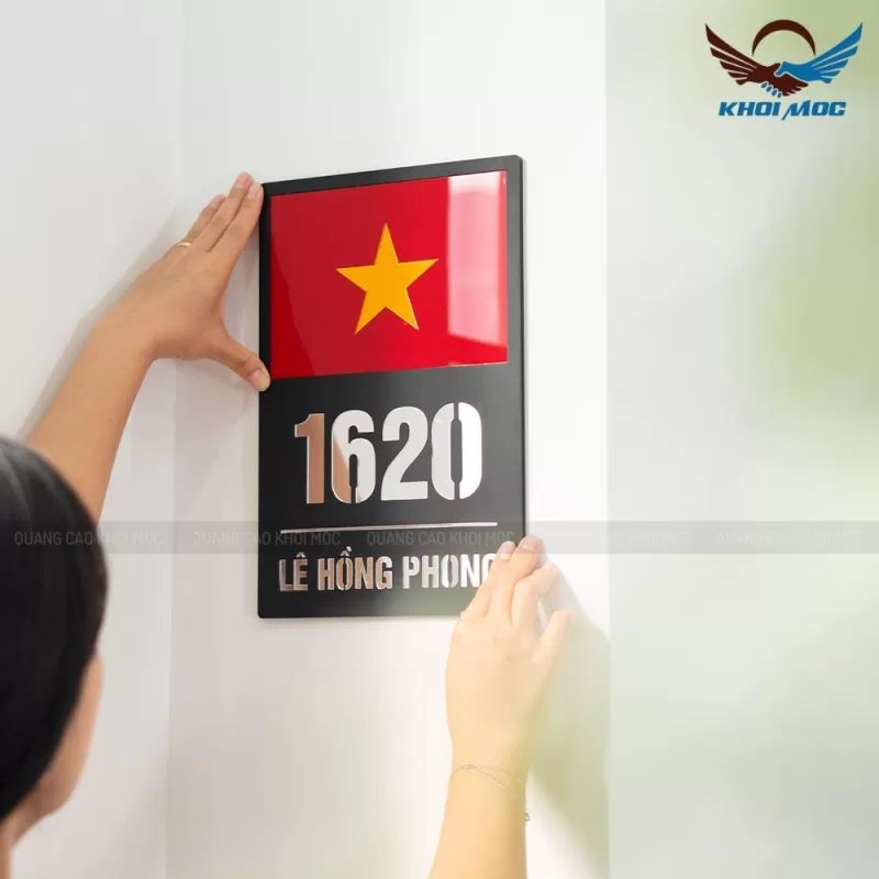 Biển Số Nhà Mica Cao Cấp khắc Lazer - KMS-14 (3)