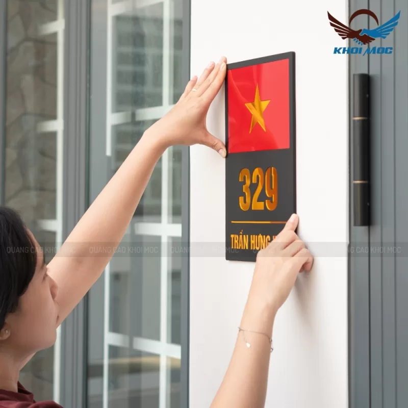 Biển Số Nhà Mica Cao Cấp khắc Lazer - KMS-14 (4)