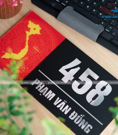 Bảng số nhà in hình bản đồ Việt Nam