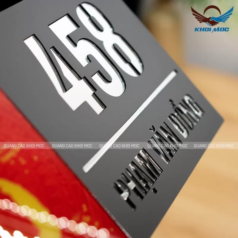 Bảng số nhà in hình bản đồ Việt Nam