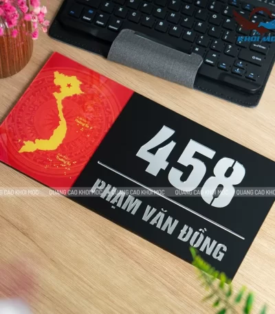 Bảng số nhà in hình bản đồ Việt Nam