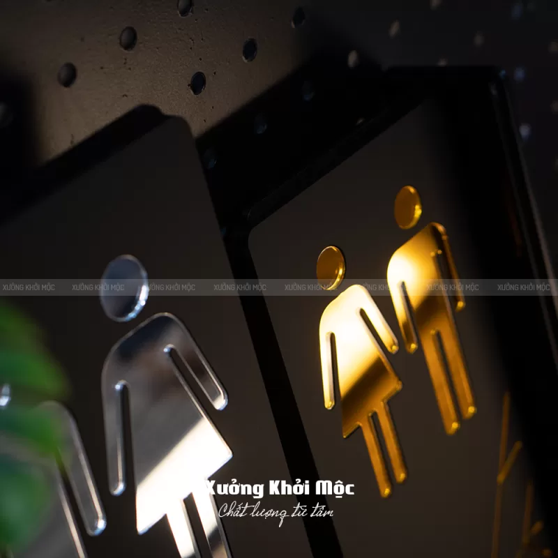 Bảng toilet mica Sang Trọng dạng vẫy: Mã KMS-46 - Ảnh 8