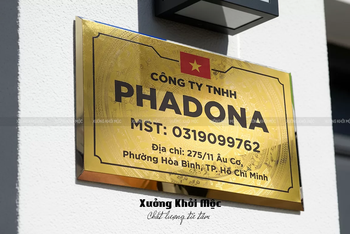 Bảng biển inox in UV chữ in sắc nét