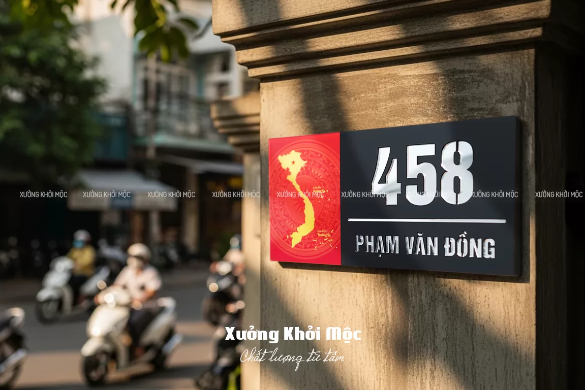 Bảng số nhà bản đồ Việt Nam KMS-15 thiết kế độc đáo tinh tế