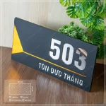 Bảng số nhà mica tráng gương hiện đại cao cấp – KMS-11