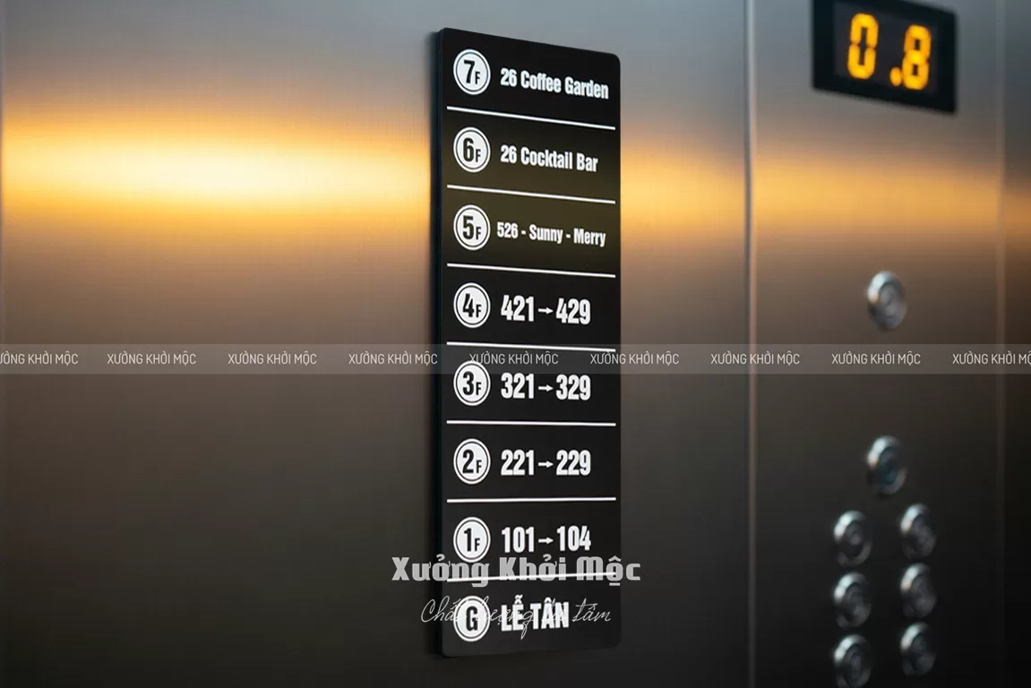 Bảng chỉ dẫn số tầng trong thang máy KMS-28