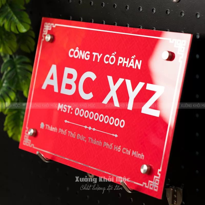 Bảng Tên Công Ty Mica In UV – Nền Alu Gương | Mẫu KMS‑51 - Ảnh 4