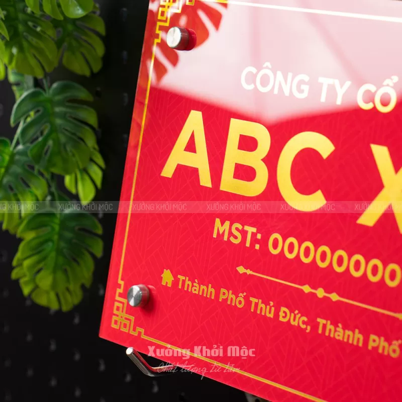 Bảng Tên Công Ty Mica In UV – Nền Alu Gương | Mẫu KMS‑51 - Ảnh 3