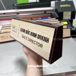 Bảng gỗ chức danh để bàn - Nội dung làm theo yêu cầu KMS-70 - Ảnh 2