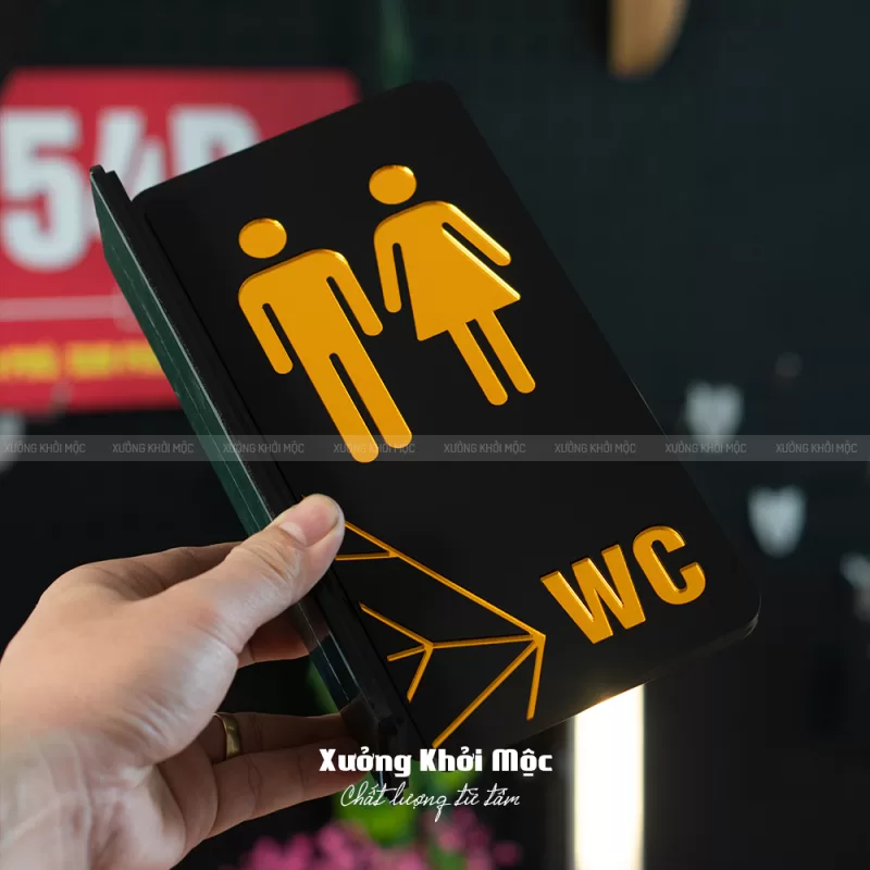 Bảng toilet mica Sang Trọng dạng vẫy: Mã KMS-46 - Ảnh 9