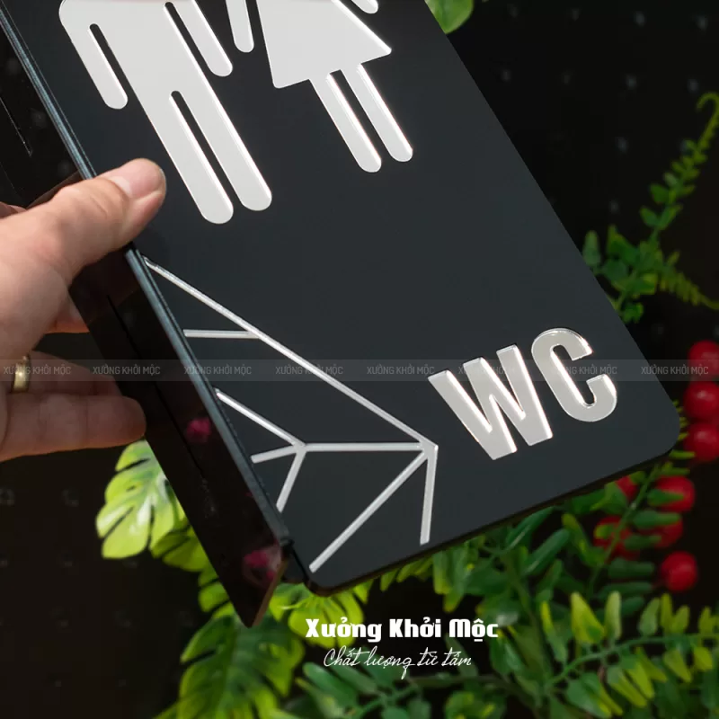 Bảng toilet mica Sang Trọng dạng vẫy: Mã KMS-46 - Ảnh 5