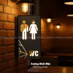 Bảng toilet mica Sang Trọng dạng vẫy: Mã KMS-46