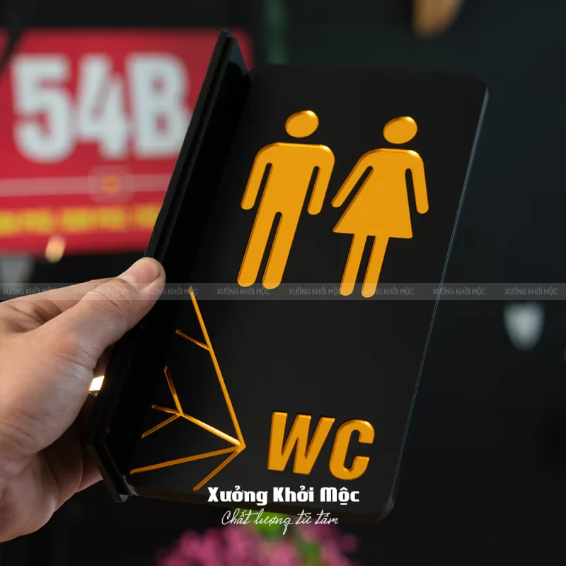 Bảng toilet mica Sang Trọng dạng vẫy: Mã KMS-46 - Ảnh 3