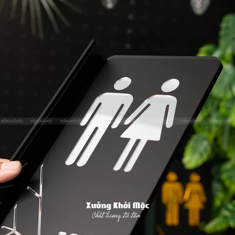 Bảng toilet mica Sang Trọng dạng vẫy: Mã KMS-46 - Ảnh 2