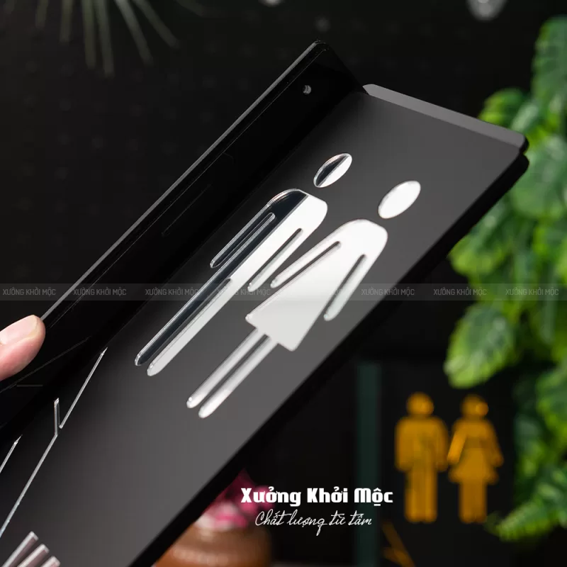 Bảng toilet mica Sang Trọng dạng vẫy: Mã KMS-46 - Ảnh 7