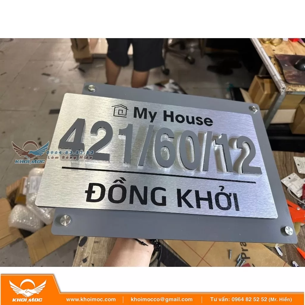Gia Công Biển Số Nhà Inox Ăn Mòn 10
