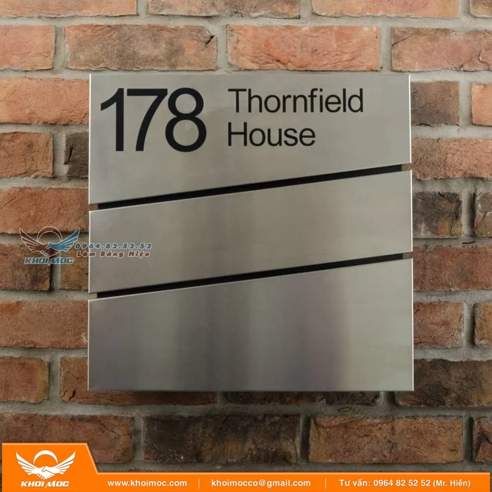 Gia Công Biển Số Nhà Inox Ăn Mòn 15