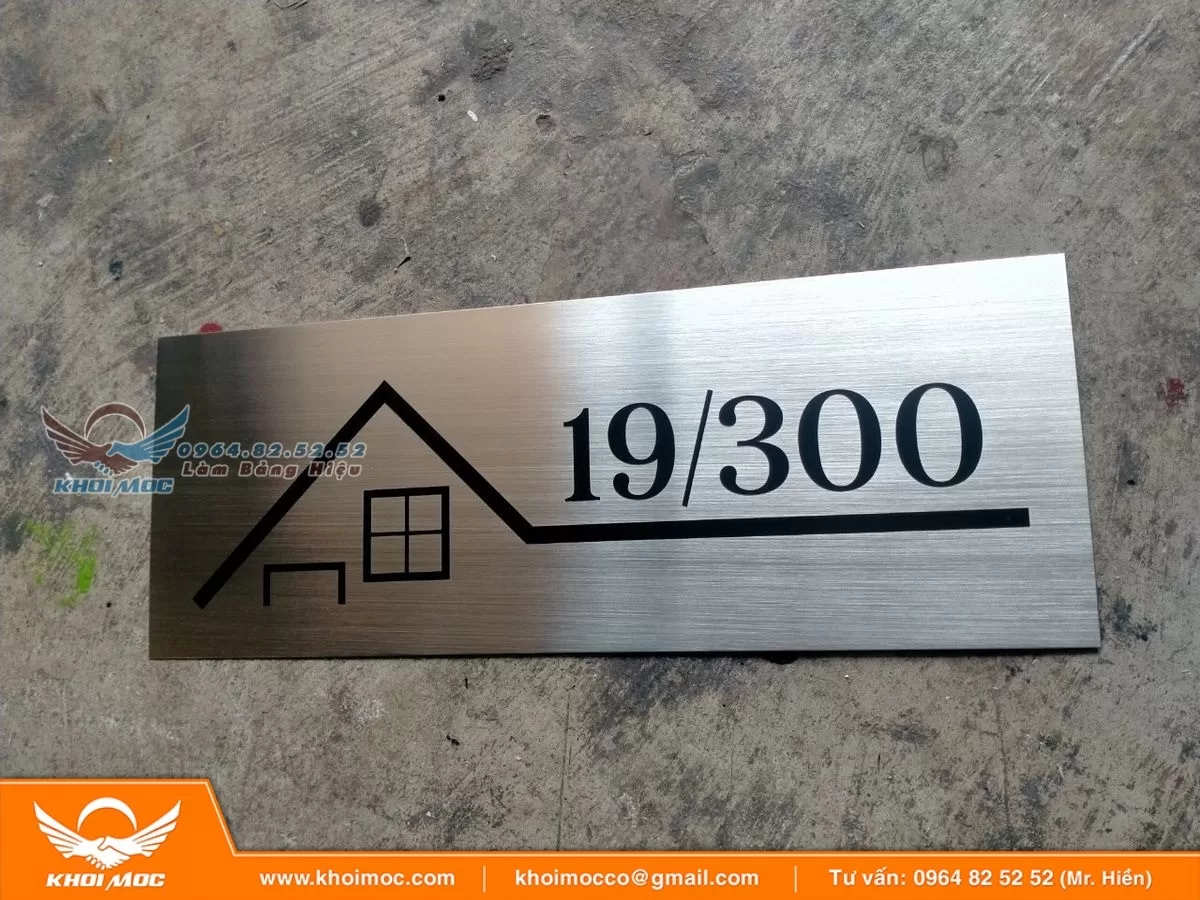 Gia Công Biển Số Nhà Inox Ăn Mòn 16