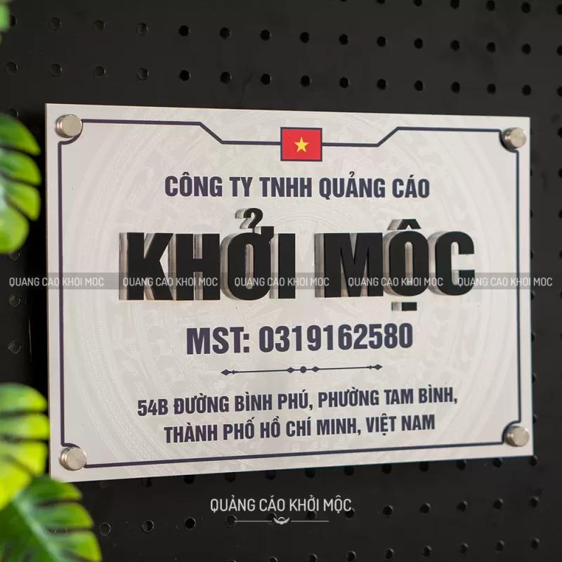 Bảng Tên Công Ty alu in UV sang trọng KMS-54 - Ảnh 9
