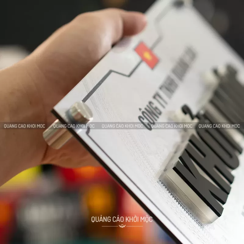 Bảng Tên Công Ty alu in UV sang trọng KMS-54 - Ảnh 4