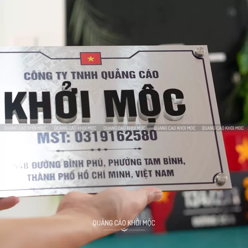 Bảng Tên Công Ty alu in UV sang trọng KMS-54 - Ảnh 7