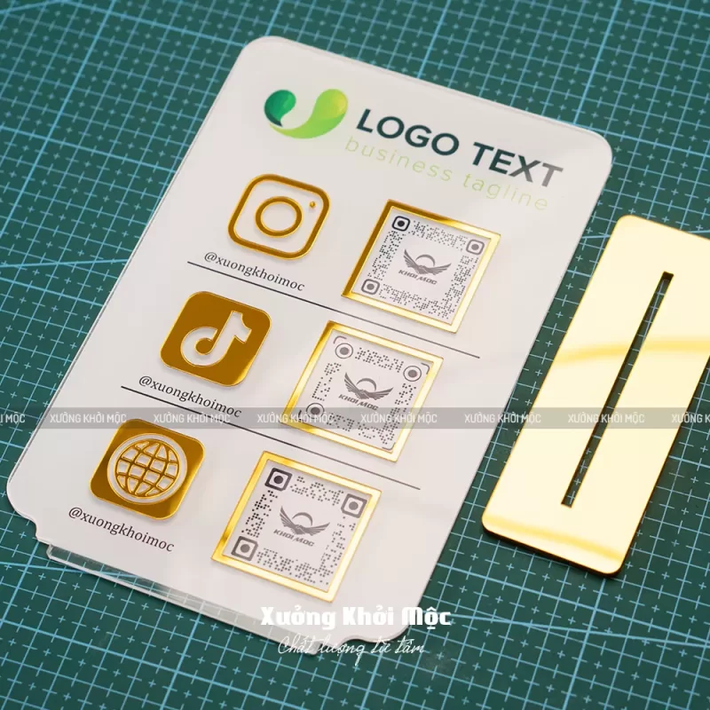 Bảng QR mica để bàn làm nội dung theo yêu cầu KMS-34 - Ảnh 2