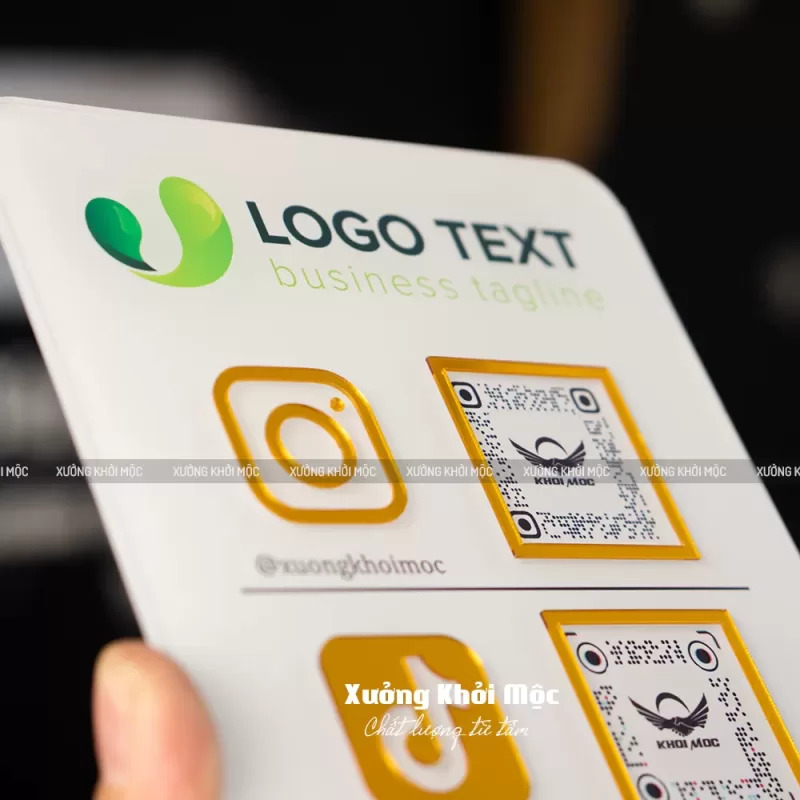 Bảng QR mica để bàn làm nội dung theo yêu cầu KMS-34 - Ảnh 7