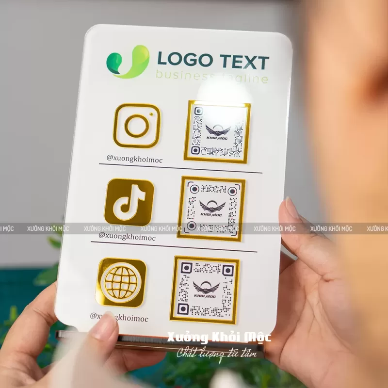 Bảng QR mica để bàn làm nội dung theo yêu cầu KMS-34 - Ảnh 6