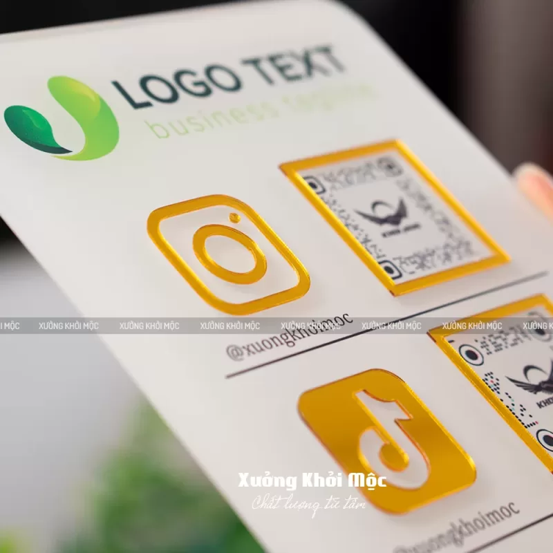 Bảng QR mica để bàn làm nội dung theo yêu cầu KMS-34 - Ảnh 5