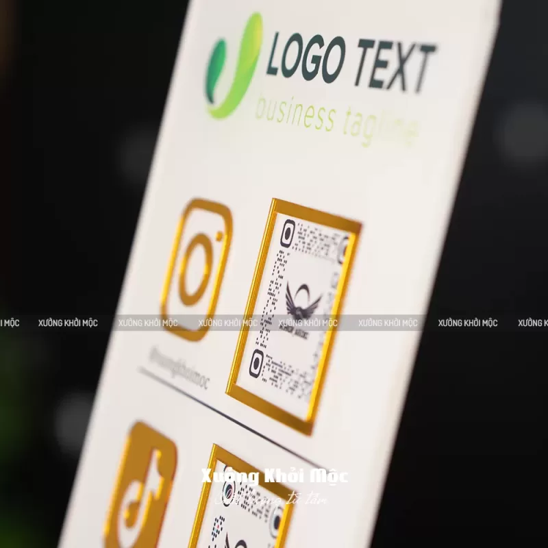 Bảng QR mica để bàn làm nội dung theo yêu cầu KMS-34 - Ảnh 3