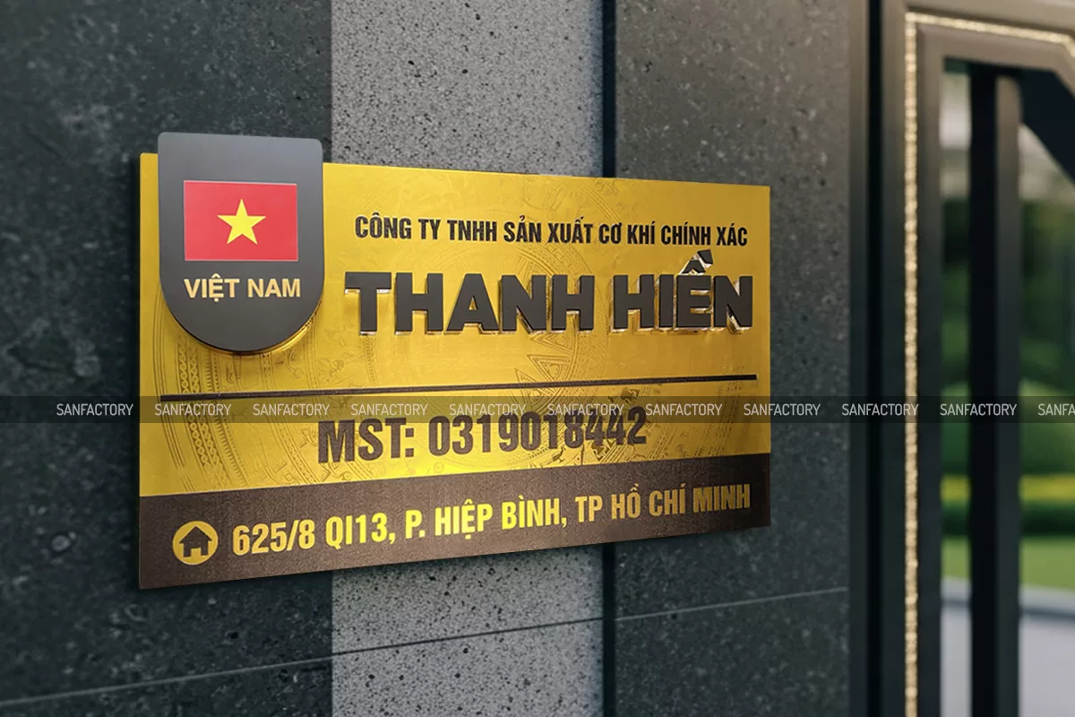 Bảng tên công ty Alu in UV KMS-52