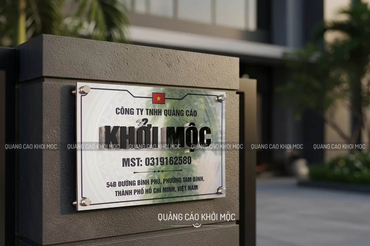 Bảng công ty Alu in UV