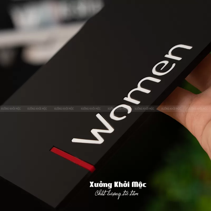 Bảng Toilet Men (Nam) Women (Nữ) Mica Dán Tường KMS-47 - Ảnh 6