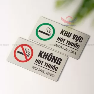 Bảng dán “Cấm hút thuốc / No Smoking” và “Khu vực hút thuốc / Smoking Area” - Khởi Mộc