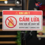 Biển cấm lửa BAL04 - Khu vực dễ cháy nổ - Ảnh 4
