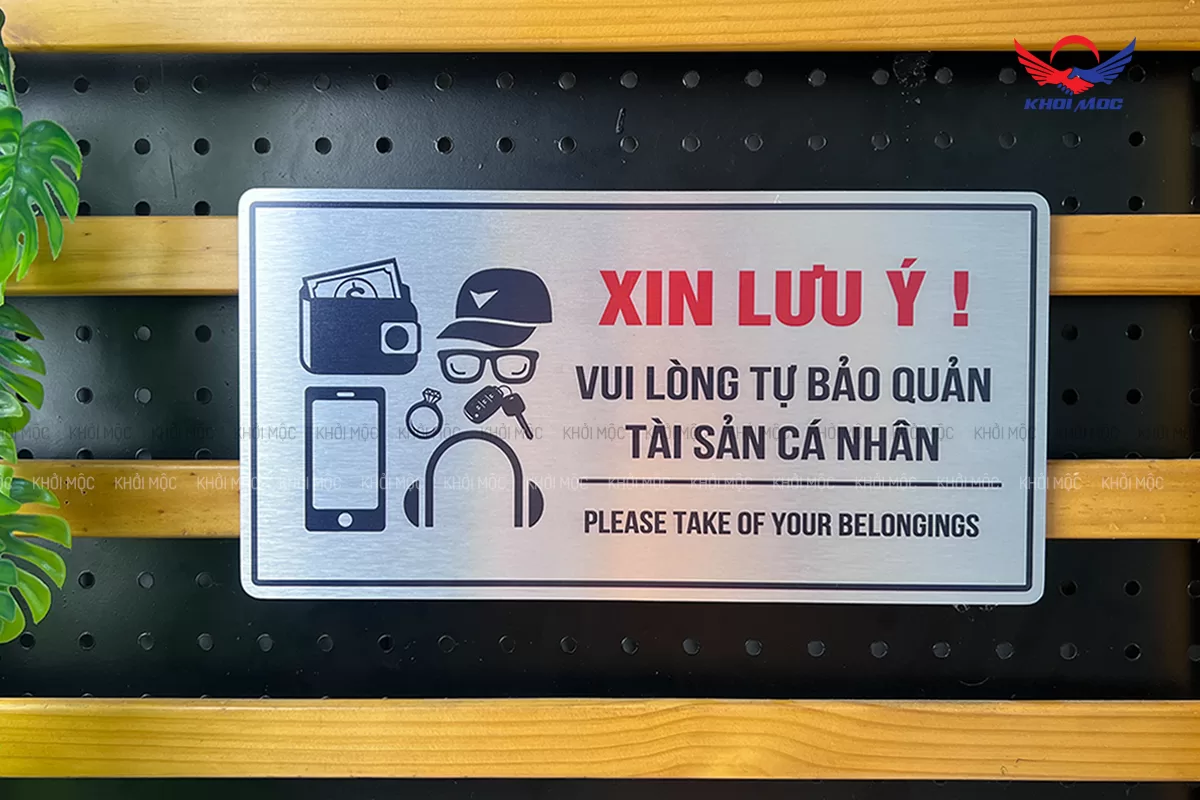 Biển báo Vui lòng tự bảo quản tài sản cá nhân BAL02