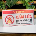 Biển cấm lửa BAL04 - Khu vực dễ cháy nổ